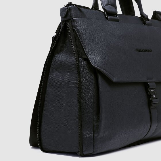 Piquadro Than Teczka Skórzany 43 cm Komora na laptopa z plisą rozprężną