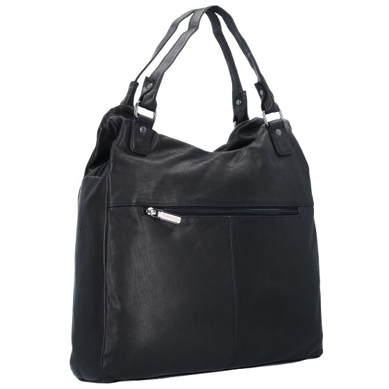 Greenland Nature Black Nappa Shoulder Bag Leather 38 cm