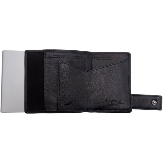 SecWal Etui na karty kredytowe SecWal 1 Skórzany portfel RFID 9 cm