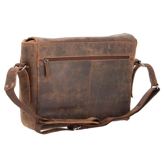 Pride and Soul Skórzana torba na ramię Ben 33 cm z przegrodą na laptopa