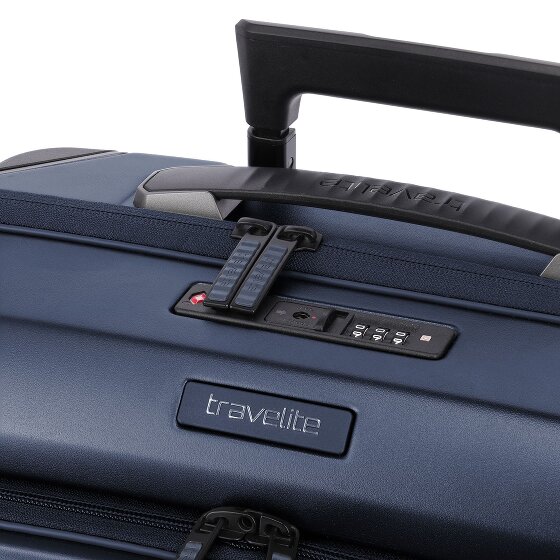Travelite Millennium 4 kółka Walizka kabinowa 55 cm Komora na laptopa