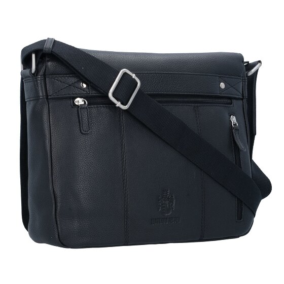 Leonhard Heyden Skórzana torba na ramię Berlin Messenger z przegrodą na laptopa 32 cm