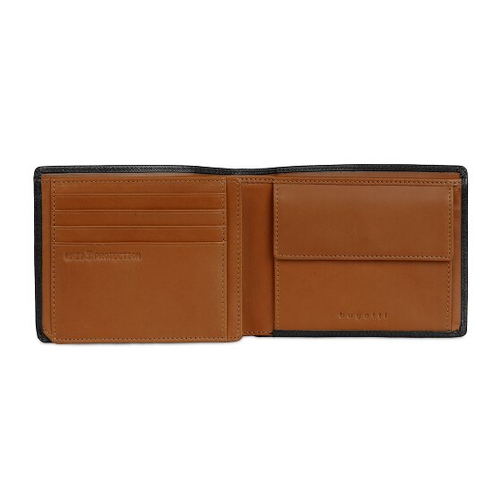 bugatti Roccia Portfel Ochrona RFID Skórzany 12.5 cm