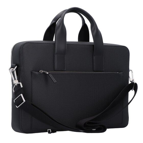 Lacoste Skórzana aktówka Chantaco 39 cm z przegrodą na laptopa