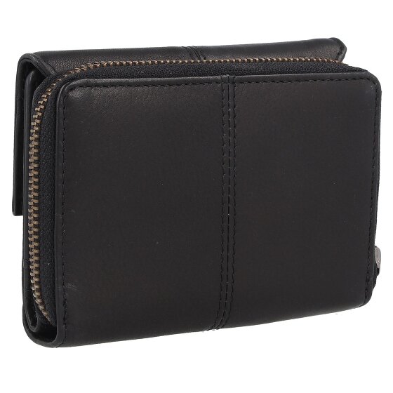 Greenland Nature Black Nappa Portfel Ochrona RFID Skórzany 13 cm