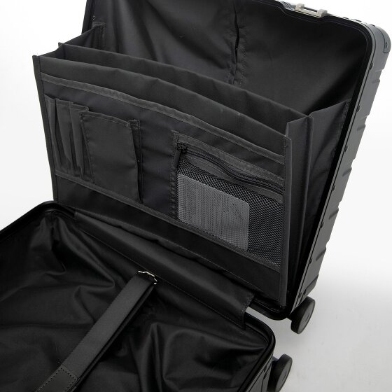 Alumaxx Walizka z pilotem Gravity z 4 kółkami, Aluminium, 44 cm, z przegrodą na laptopa