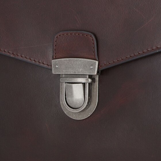 Leonhard Heyden Skórzana aktówka Roma 39 cm Komora na laptopa