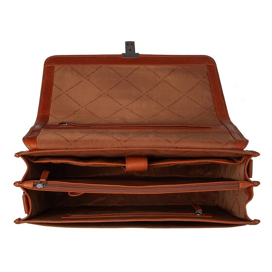 The Chesterfield Brand Glenwood Briefcase Messenger Skórzany 42 cm Komora na laptopa