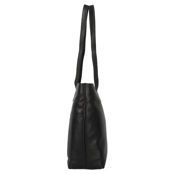 Greenburry Pure Black Shopper Bag Skórzany 35 cm Komora na laptopa