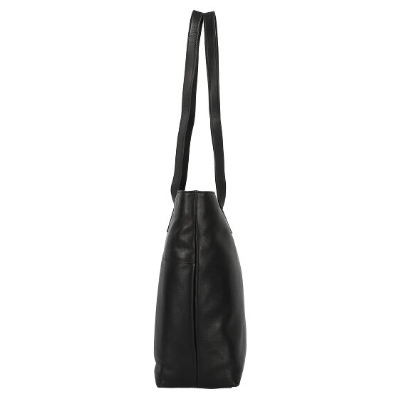 Greenburry Pure Black Shopper Bag Skórzany 35 cm Komora na laptopa