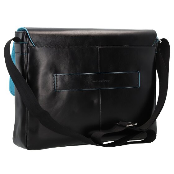 Piquadro Blue Square Messenger Leather 37 cm Laptop Compartment