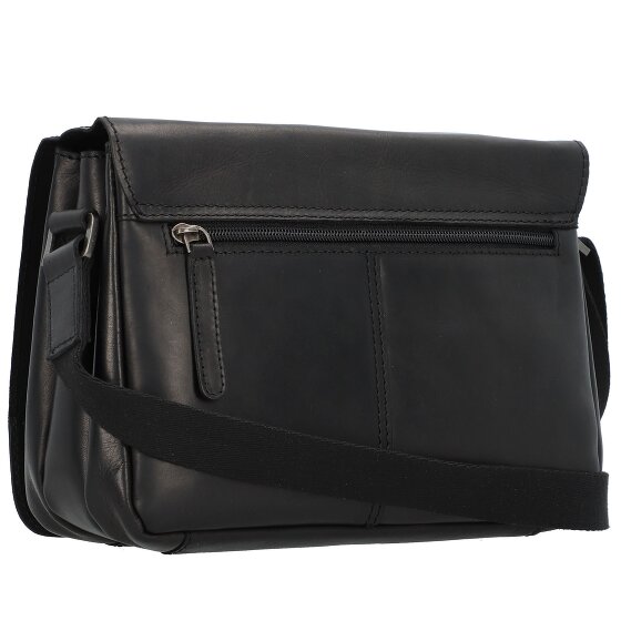 Greenburry Pure Black Torba na ramię Skórzany 25 cm