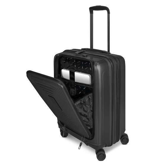 Redolz Essentials 14 4 kółka Walizka kabinowy S 55 cm Komora na laptopa z plisą rozprężną