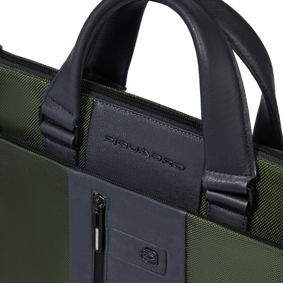 Piquadro Brief 2 Teczka Ochrona RFID Skórzany 42 cm Komora na laptopa