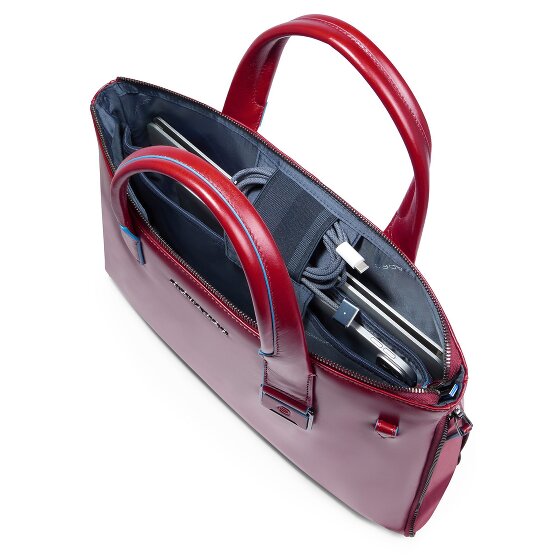 Piquadro Blue Square Shopper Bag Skórzany 38 cm Komora na laptopa z plisą rozprężną