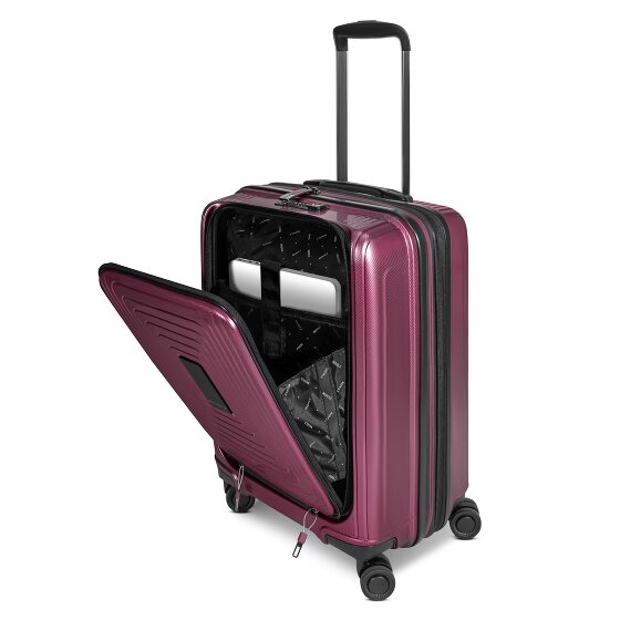 Redolz Essentials 14 4 kółka Walizka kabinowy S 55 cm Komora na laptopa z plisą rozprężną