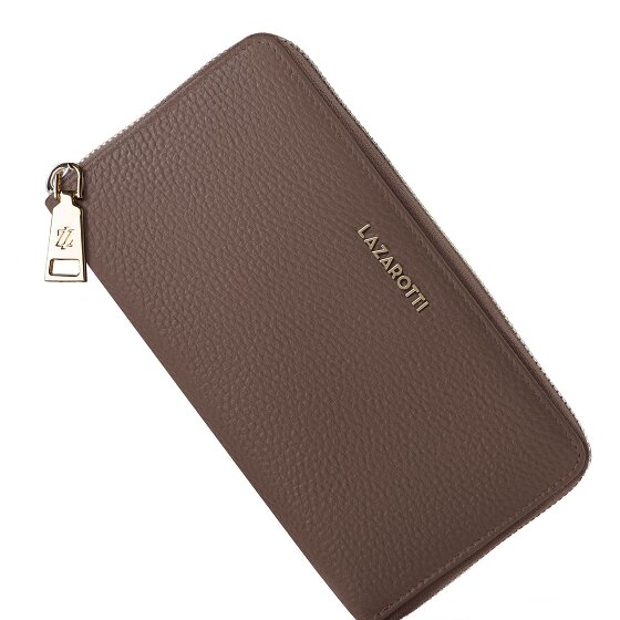 Lazarotti Bologna Leather XL Portfel skórzany z zamkiem błyskawicznym 19 cm