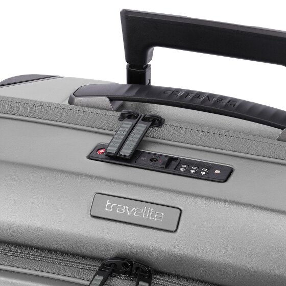 Travelite Millennium 4 kółka Walizka kabinowy 55 cm Komora na laptopa