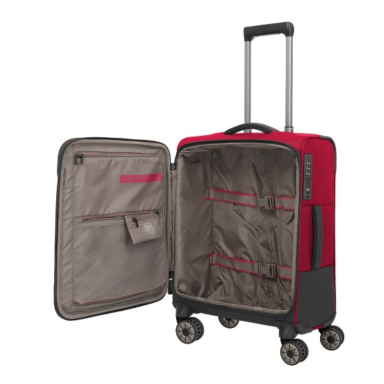 Travelite Crosslite 5.0 4 kółka Walizka kabinowy S 55 cm Komora na laptopa