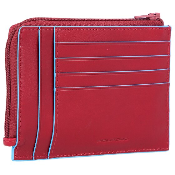 Piquadro Niebieskie kwadratowe etui na karty kredytowe RFID Skóra 12 cm