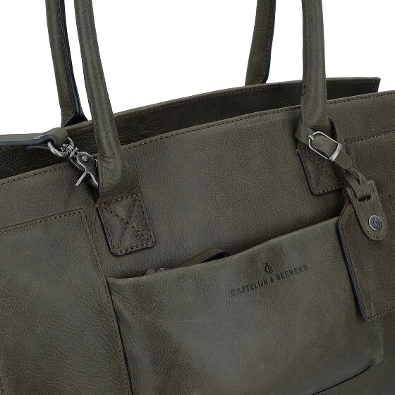 Castelijn & Beerens Skórzana torba na ramię Carisma RFID z przegrodą na laptopa 38 cm