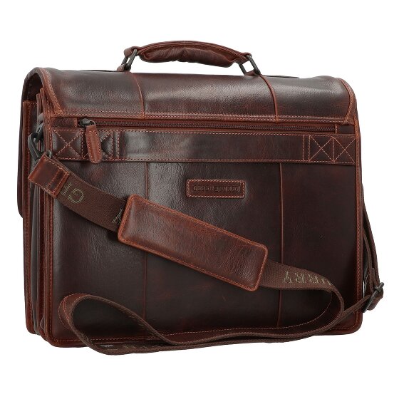 Greenburry Rugged Briefcase Messenger Skórzany 40.5 cm Komora na laptopa
