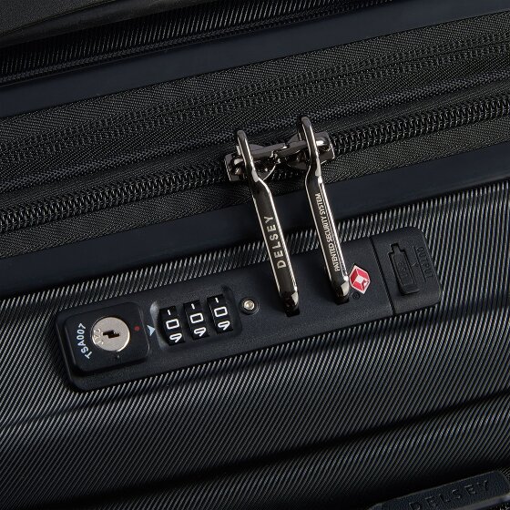 Delsey Paris 4-kołowy wózek kabinowy Shadow 5.0 z przegrodą na laptopa 55 cm i rozszerzaną plisą