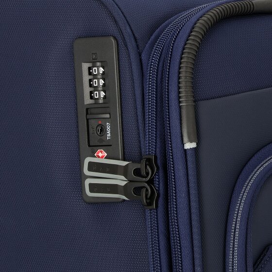 d&n Travel Line 9504 4 kółka Walizka M 67 cm z plisą rozprężną