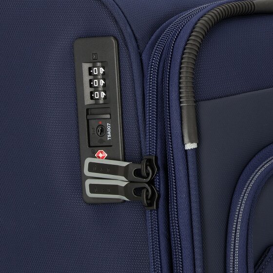 d&n Travel Line 9504 4 kółka Walizka M 67 cm z plisą rozprężną