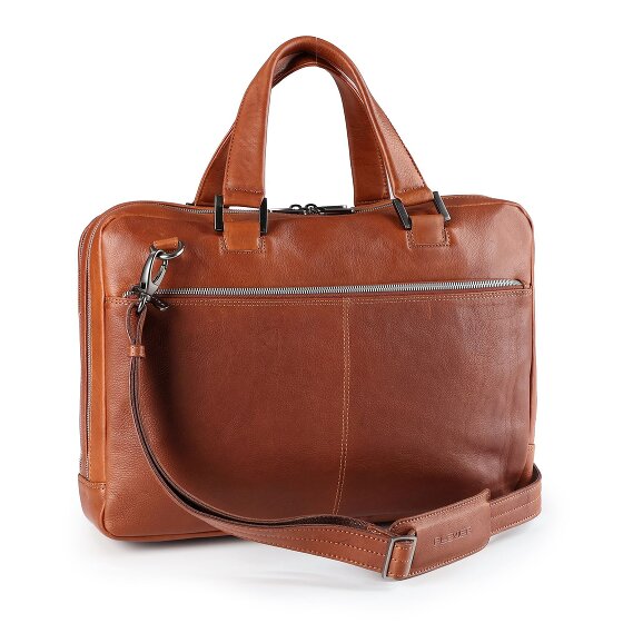 Plevier Vintage Larry Teczka Skórzany 40 cm Komora na laptopa
