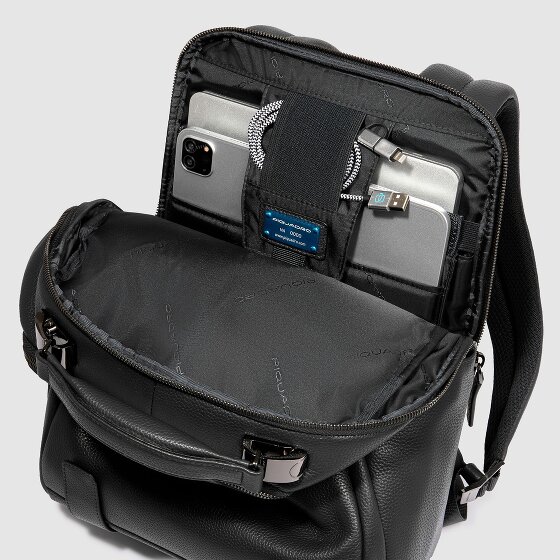 Piquadro Modus Special Plecak Skórzany 37 cm Komora na laptopa