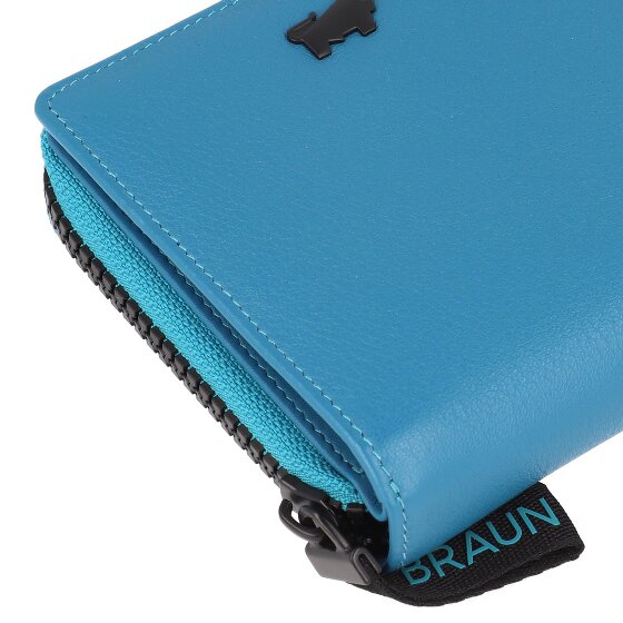 Braun Büffel Capri Portfel Ochrona RFID Skórzany 11 cm
