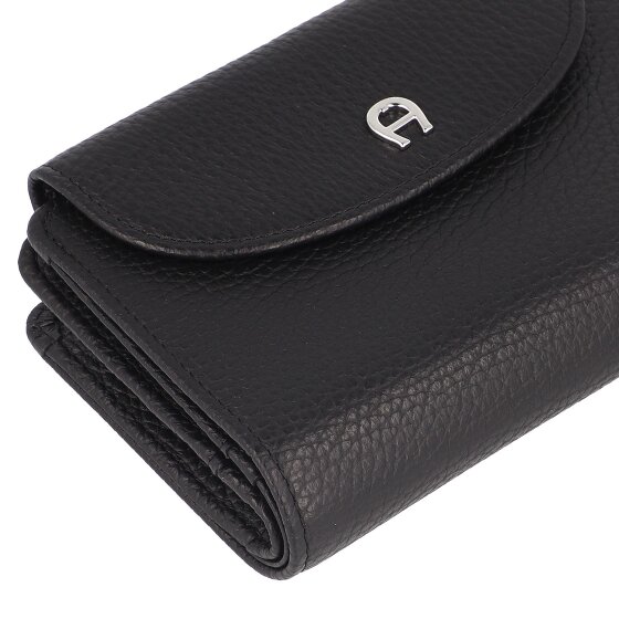 AIGNER Portfel Ochrona RFID Skórzany 14 cm