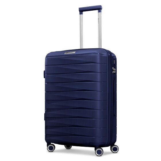 Franky London 4 kółka Walizka M 65 cm z plisą rozprężną