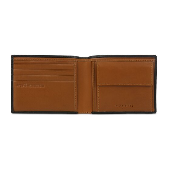 bugatti Roccia Portfel Ochrona RFID Skórzany 11 cm