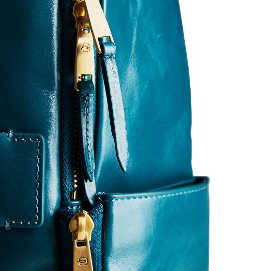 Piquadro Blue Square Plecak Ochrona RFID Skórzany 37 cm Komora na laptopa