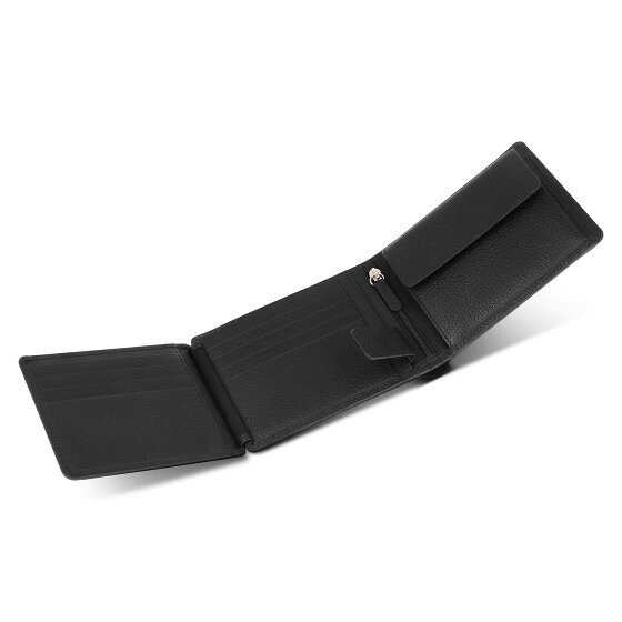 Redolz Leather Essentials QF portfel RFID skórzany 12 cm rozkładany z przegrodą na zamek błyskawiczny