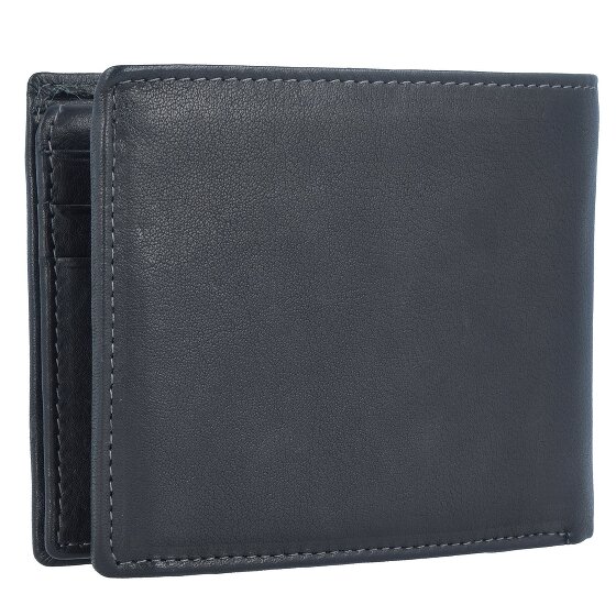 Greenland Nature Czarny Nappa Wallet RFID Leather 11 cm