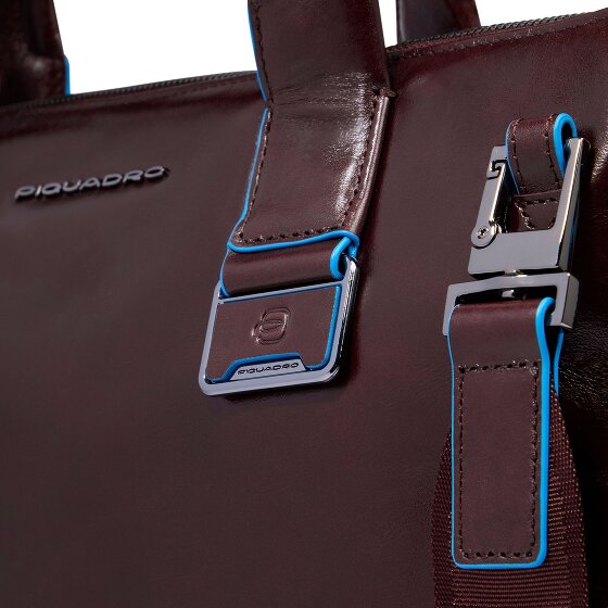 Piquadro Blue Square Shopper Bag Skórzany 38 cm Komora na laptopa z plisą rozprężną