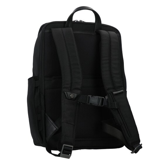 Piquadro Krótki plecak podróżny skórzany 43 cm przegroda na laptopa