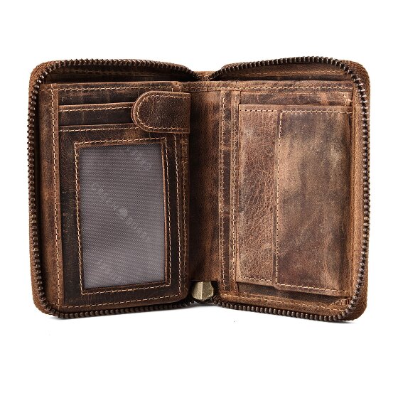 Greenburry Huntsman Portfel Ochrona RFID Skórzany 10 cm