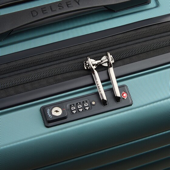Delsey Paris 4-kołowy wózek biznesowy Shadow 5.0 z przegrodą na laptopa 38 cm i rozszerzaną plisą