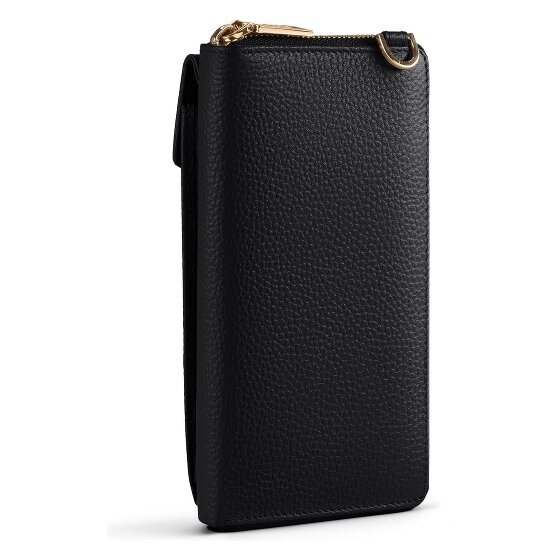 Lazarotti Portfel z skóry typu „zip-around” z Bolonii z Etui na telefon komórkowy, 19 cm