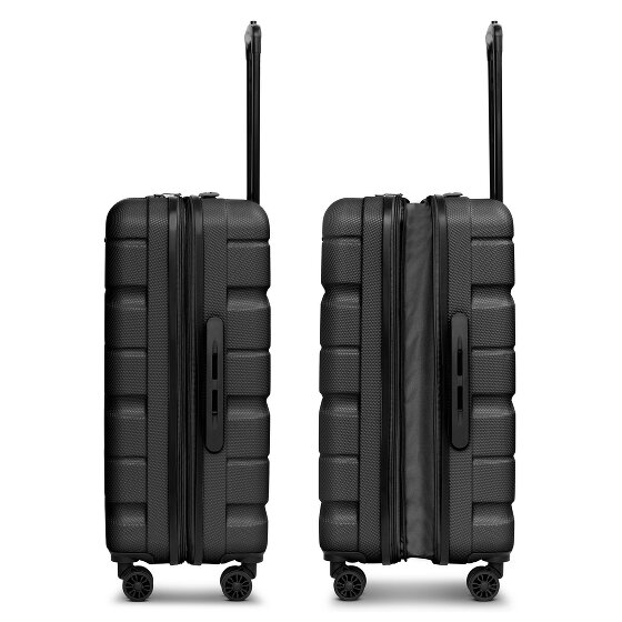 Franky Zestaw walizek na 4 kółkach Munich 4.0, 3-częściowy z elastycznym zagięciem