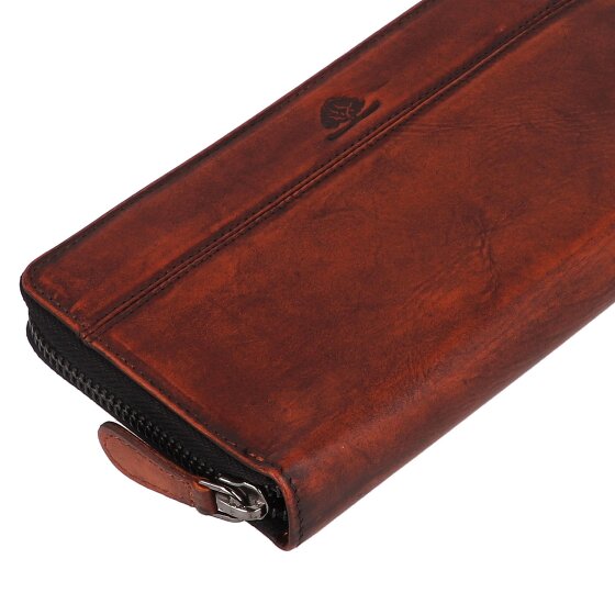 Greenburry Destressed Portfel Ochrona RFID Skórzany 19 cm