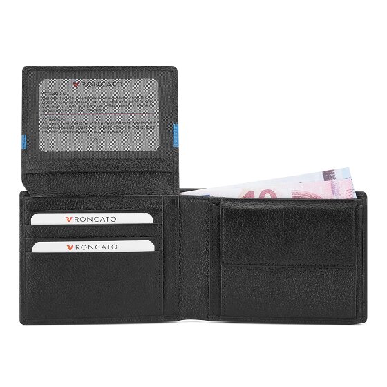 Roncato Trial DLX Portfel Ochrona RFID Skórzany 9.5 cm