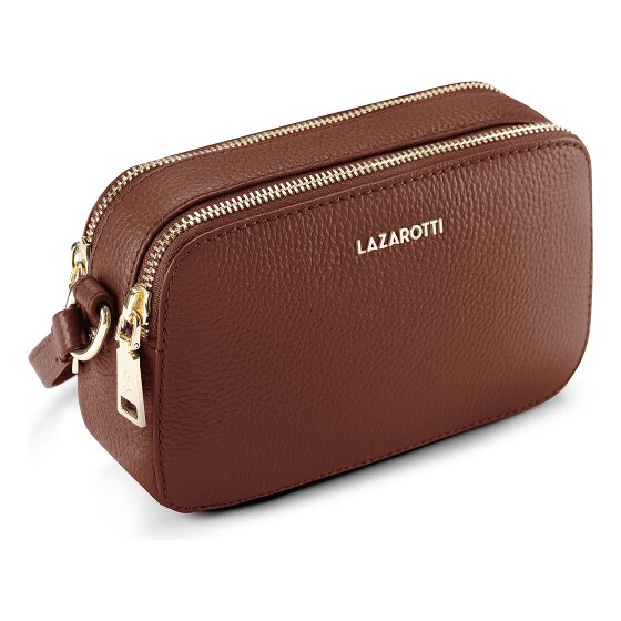 Lazarotti Skórzana torba na ramię z Bolonii Camera-Bag, skóra, z podwójnym zamkiem, 18 cm
