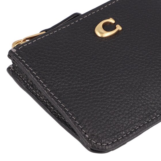 Coach Mini Skinny Portfel z kluczem Skórzany 11 cm