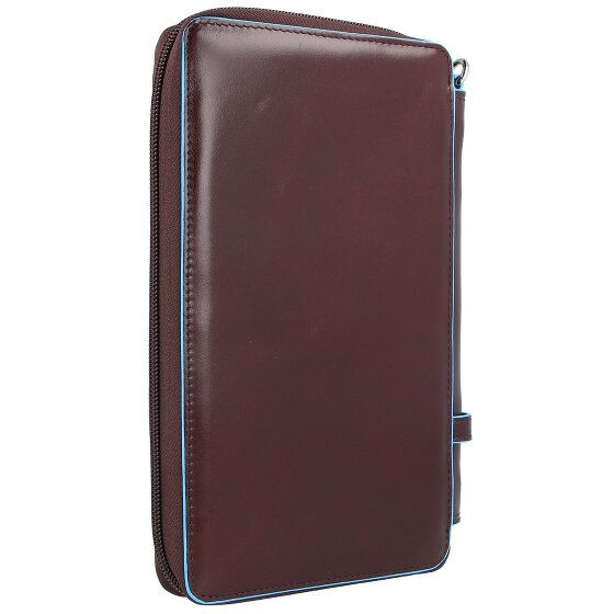 Piquadro Niebieski Square Travel Passport Case Leather 14 cm