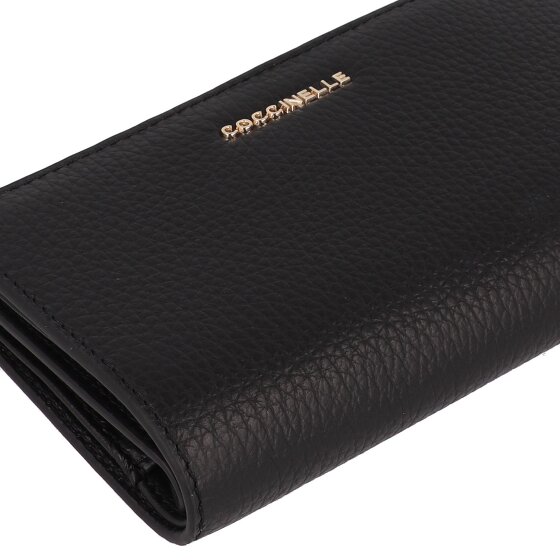 Coccinelle Metallic Portfel Ochrona RFID Skórzany 16 cm